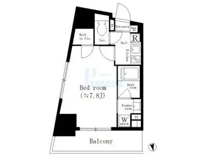 パークアクシス新板橋イースト(1K/5階)の間取り写真