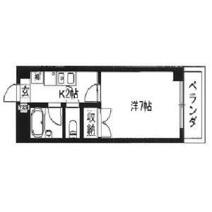 シーズンコート岩塚西(1K/4階)の間取り写真