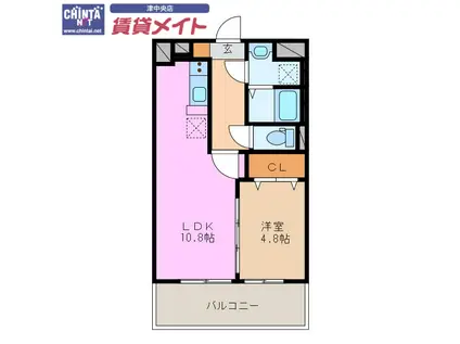 Z.BLDG(1LDK/5階)の間取り写真
