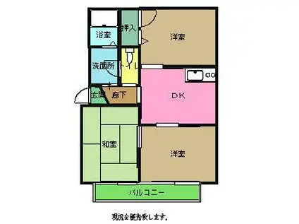 プリモ・メローネ(3DK/1階)の間取り写真