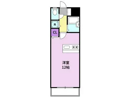 アザレアハイツ江崎(ワンルーム/4階)の間取り写真