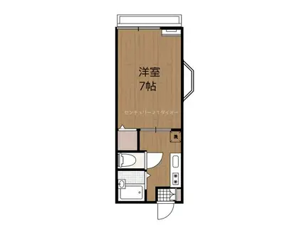 フローラST(1K/2階)の間取り写真