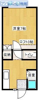 ハイムホープ(1K/2階)の間取り写真