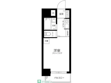 スカイコート下高井戸(ワンルーム/12階)の間取り写真