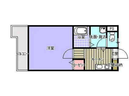 カーサ・ヨシノ(1LDK/1階)の間取り写真