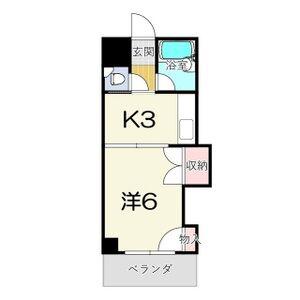 FM NAKAZAKII(1K/4階)の間取り写真