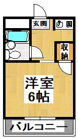コスモ深井(1K/3階)の間取り写真