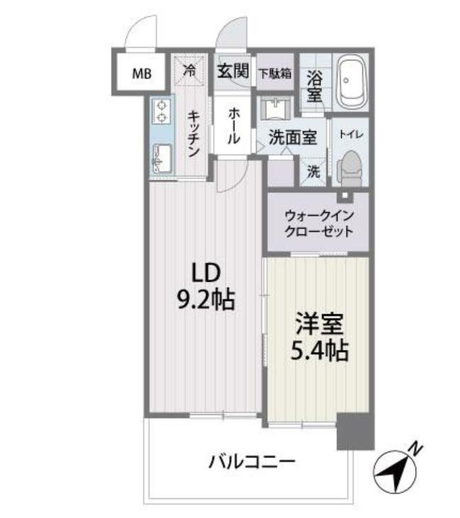 S-FORT筑紫通(1LDK/8階)の間取り写真