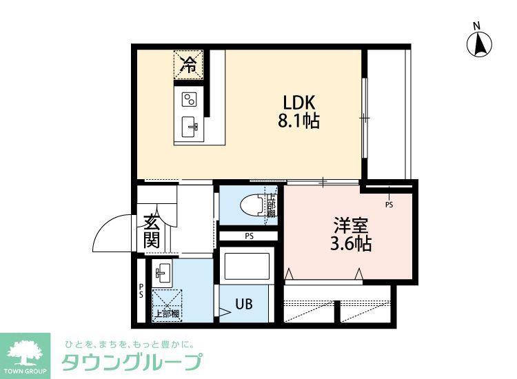 ROBOT HOME 八広II(1LDK/3階)の間取り写真