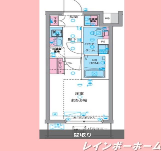 GENOVIA天王台(1K/4階)の間取り写真