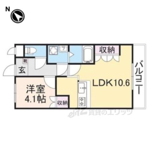 シャルマンコート2番館(1LDK/1階)の間取り写真