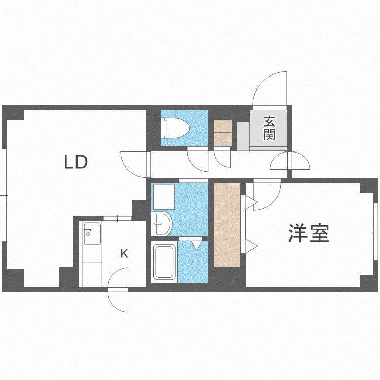  グランドティトンN32 (1LDK/4階)の間取り写真