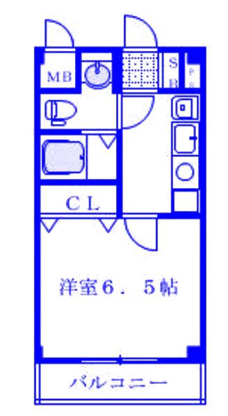 モンターナ上尾(1K/1階)の間取り写真