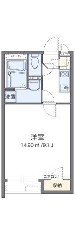 クレイノ稲荷下(1K/2階)の間取り写真