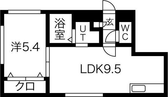 ル・フォート清田Ⅲ(1LDK/3階)の間取り写真