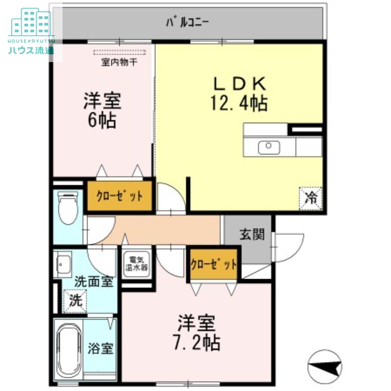 ロイヤルガーデン木場(2LDK/3階)の間取り写真