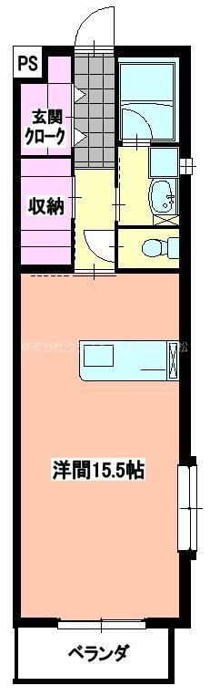 レモンバーム(ワンルーム/1階)の間取り写真