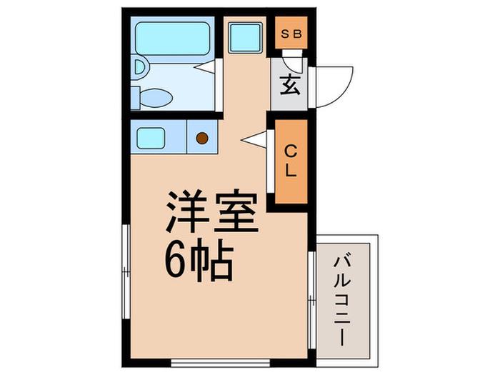 リバーサイド大石川(ワンルーム/3階)の間取り写真