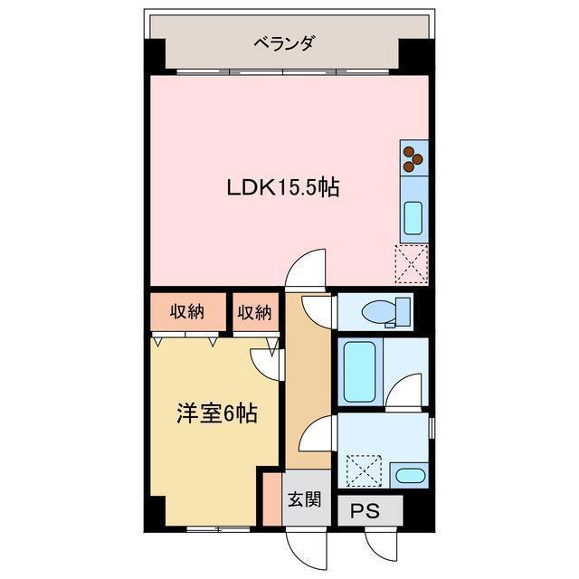 VILLETTA EGUCHI(1LDK/3階)の間取り写真