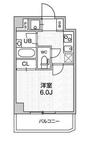 コンシェリア新橋(1K/14階)の間取り写真