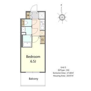 S-RESIDENCE高井田BELETA(1K/8階)の間取り写真