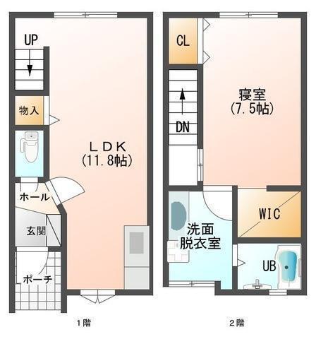 BRISA(1LDK/1階)の間取り写真