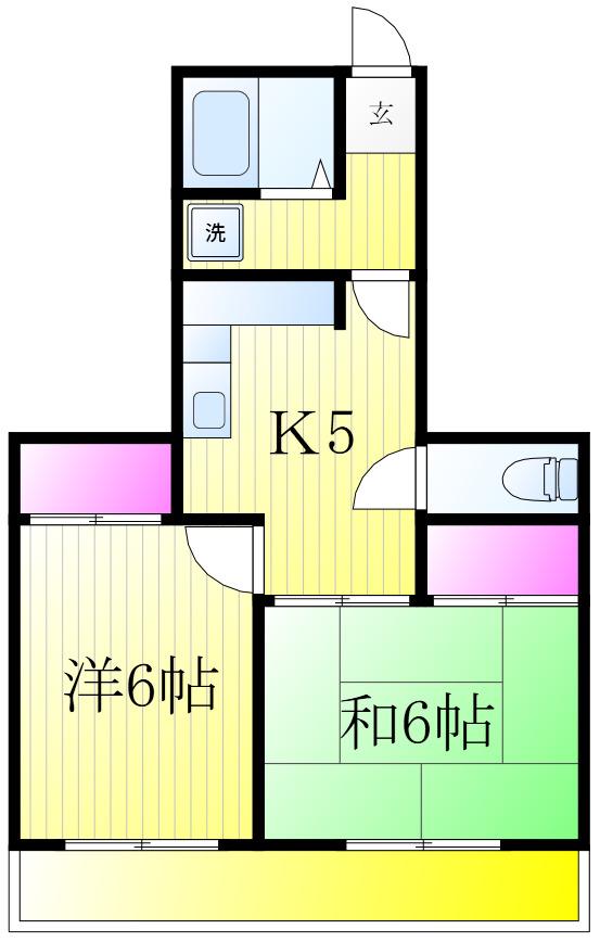 メゾン椿(2K/3階)の間取り写真