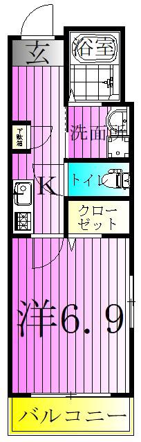 MAISON FORTUNA(1K/1階)の間取り写真