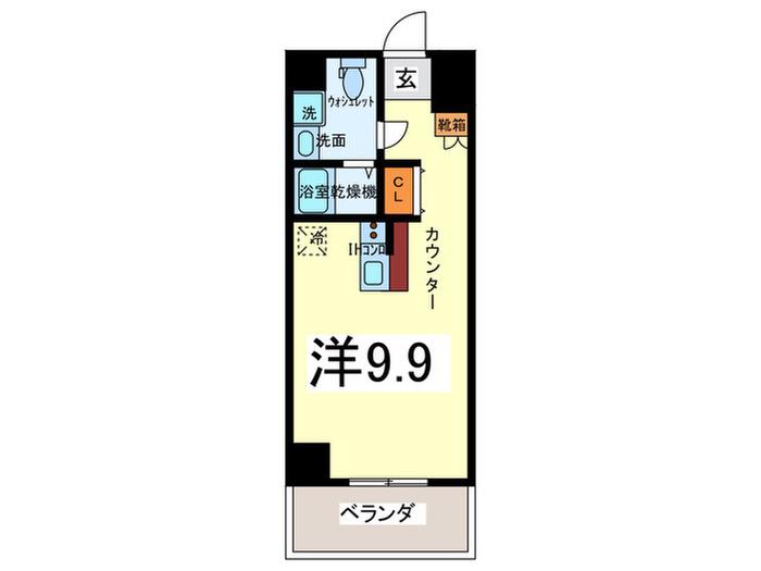 パウゼドーム前(ワンルーム/11階)の間取り写真