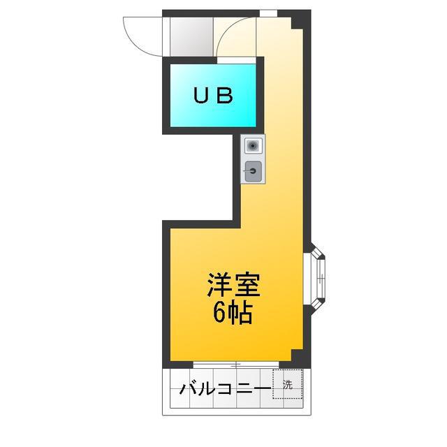 チェリーコートK(ワンルーム/3階)の間取り写真