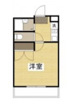 シンフォニー(1K/2階)の間取り写真