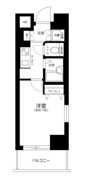 ドルチェ東京深川・壱番館(1K/5階)の間取り写真