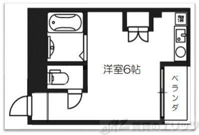 レジデンスイン梅田(ワンルーム/8階)の間取り写真