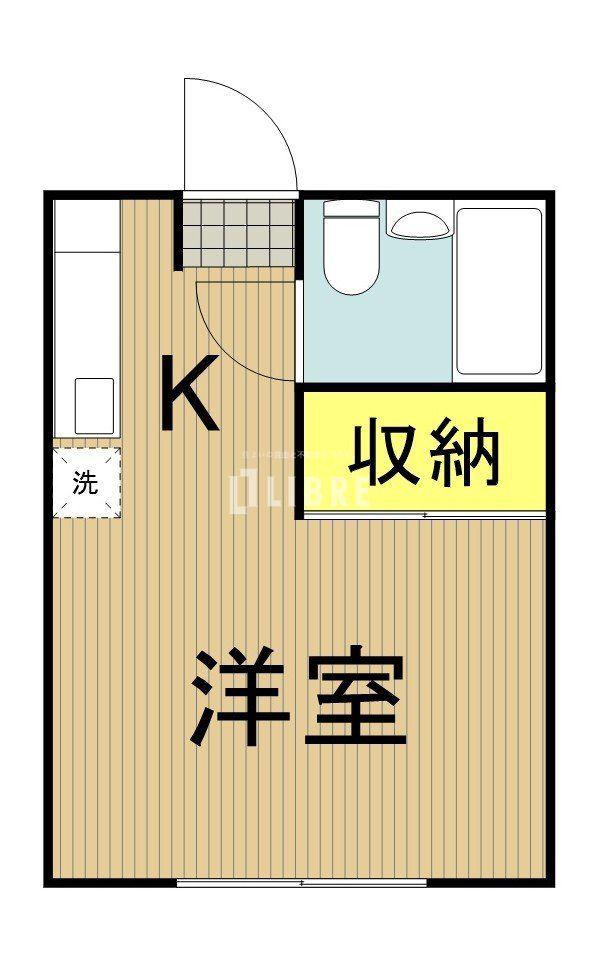 ヴィレッジ浅川(1K/2階)の間取り写真