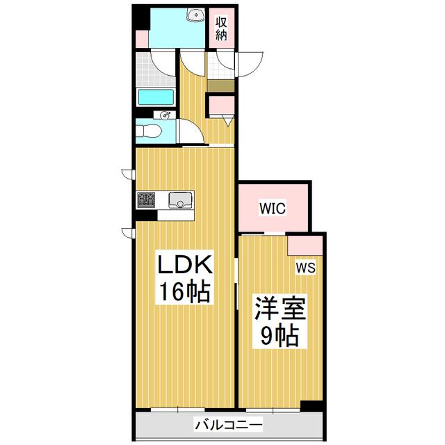 フルラージュ翠(1LDK/2階)の間取り写真