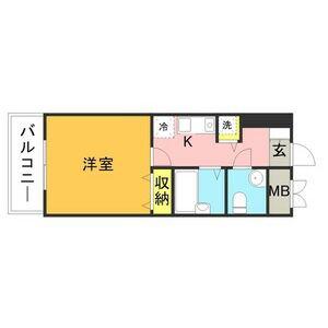 アコール住吉(1K/3階)の間取り写真