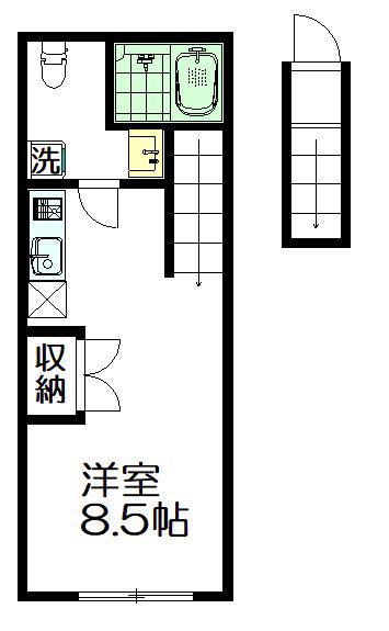 PRIMARY RESIDENCE 荻窪(ワンルーム/2階)の間取り写真