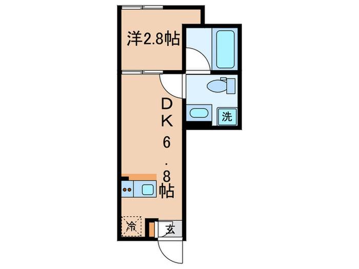 ラフォルテ井草(1DK/4階)の間取り写真