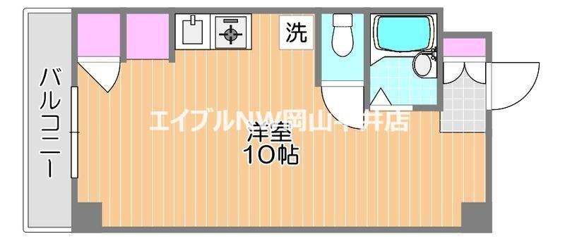 ハナハウス東山(1K/3階)の間取り写真