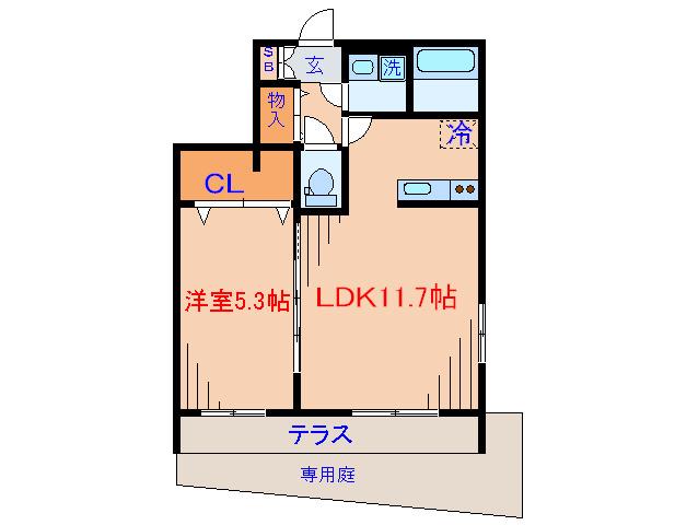 CASA DEL VENTO(1LDK/1階)の間取り写真