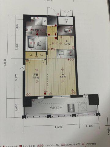 ラファセエスペランサ大濠(1LDK/2階)の間取り写真