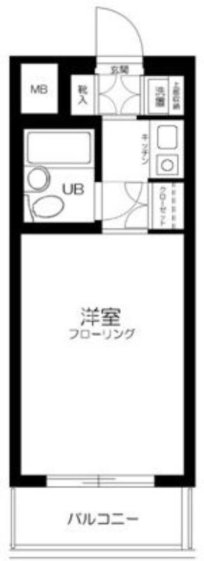 ルーブル新宿西落合(1K/2階)の間取り写真