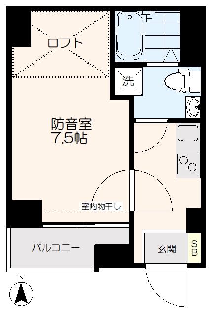 ラシクラス目白通(1K/4階)の間取り写真