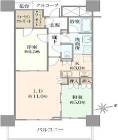 ブリリTOWER品川シーサイド(2LDK/20階)の間取り写真