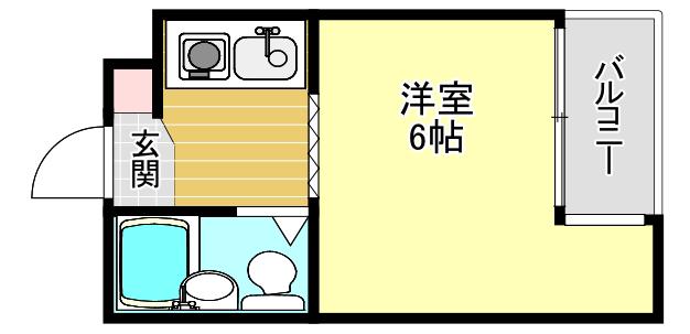 メゾン山之内(ワンルーム/4階)の間取り写真