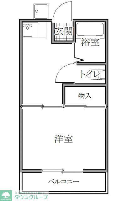 めじろハイツ(1K/2階)の間取り写真