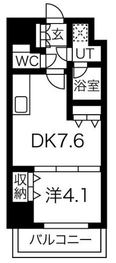 ONE ROOF FLAT TENJINBASHI(1DK/3階)の間取り写真