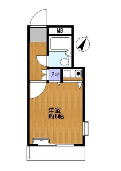 川崎ダイカンプラザCITYⅡ(ワンルーム/3階)の間取り写真