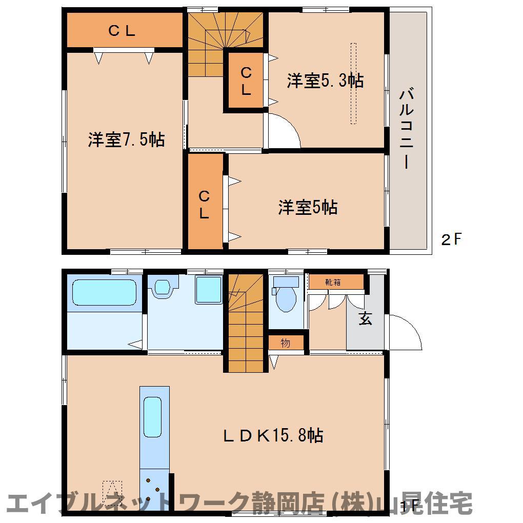 ヴィアーレ大岩町C棟(3LDK/1階)の間取り写真