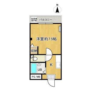 エンジェリマンション(1K/2階)の間取り写真